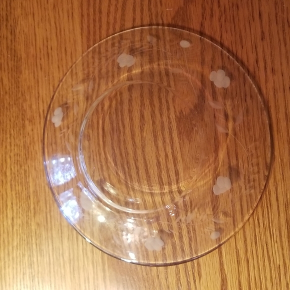 Non Dining Vintage Clear Glass Salad Plates Poshmark
